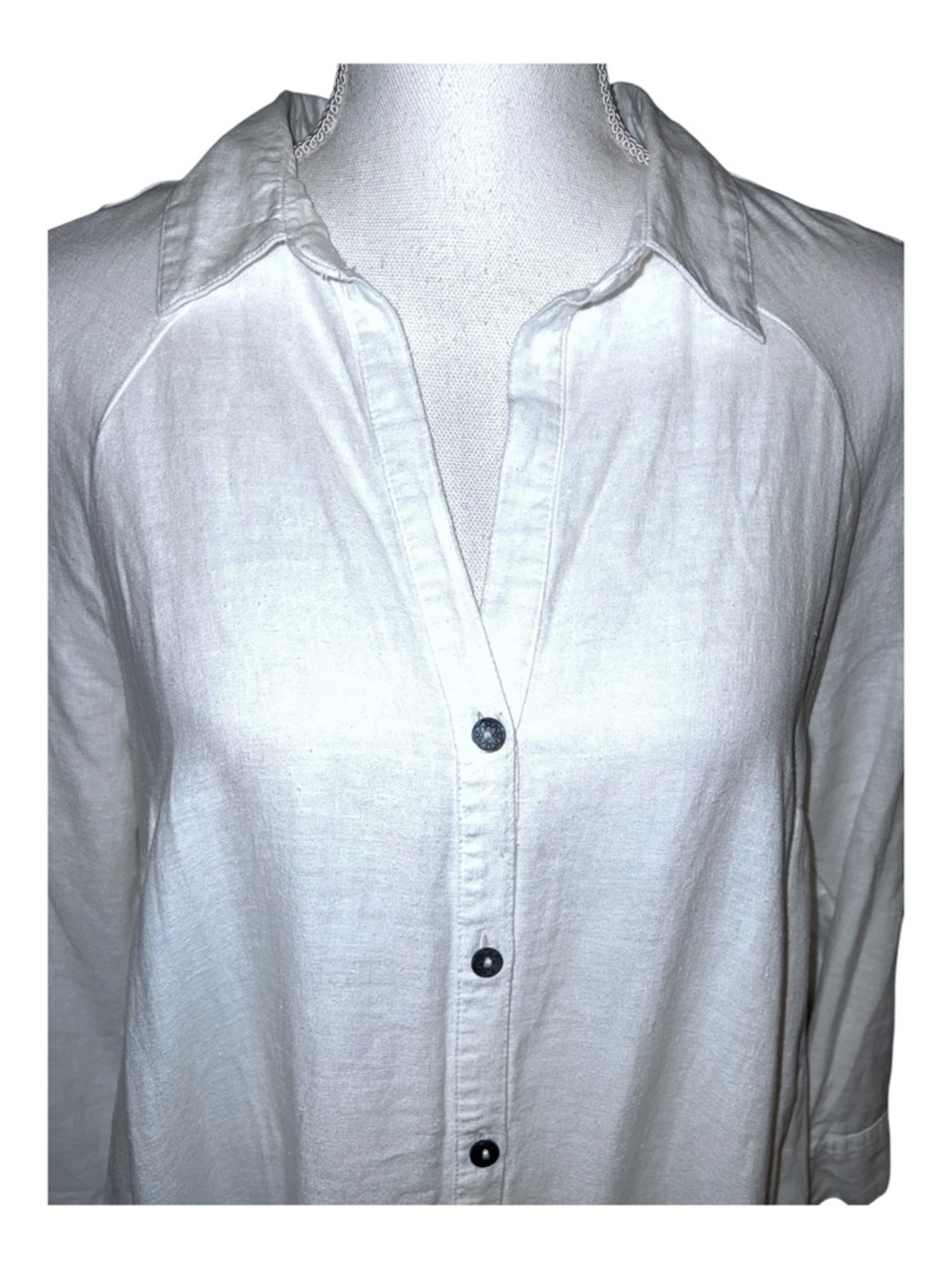 Calypso St. Barth linen blend maxi shirt dress with embroidery - size medium - Picture 4 of 13
